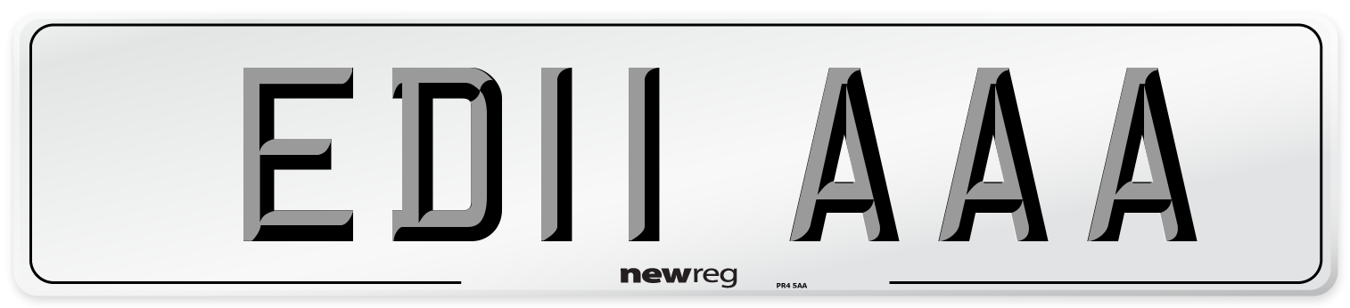 ED11 AAA Number Plate from New Reg
